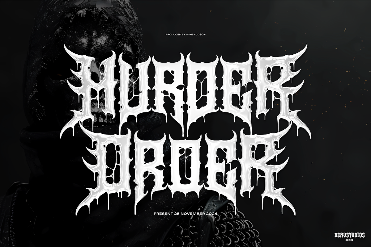 Mortaly Sword | Death Metal Typeface, a Blackletter Font by Denustudios (Photo 3 of 12)