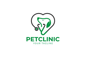 pet clinic and veterinary logo