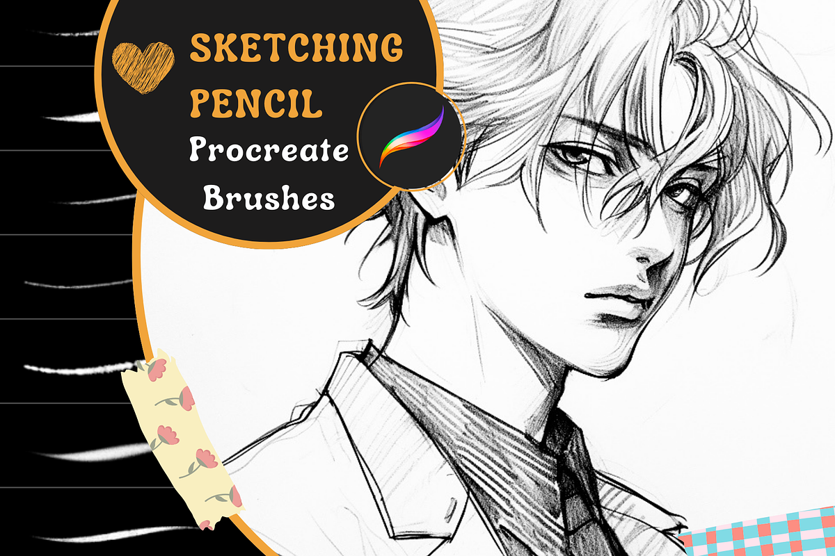 Procreate Anime Manga Sketching, a Brush Add-On by nikiartcorner (Photo 1 of 7)