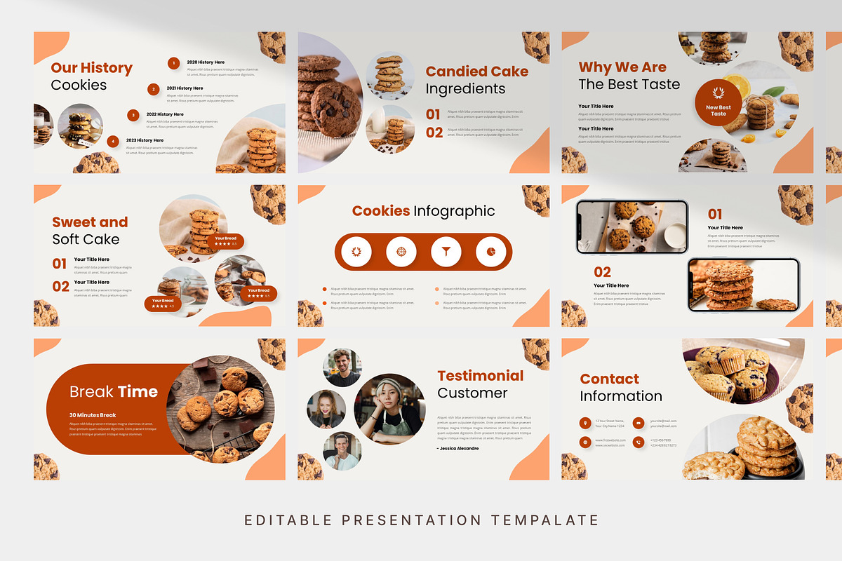 Tasty Cookies PowerPoint Template, a Presentation Template by Digitcase x Wealthwells (Photo 3 of 3)