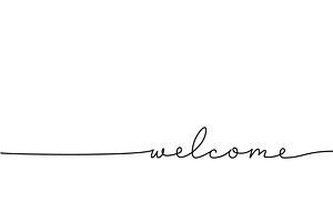 Welcome Word - Continuous One Line