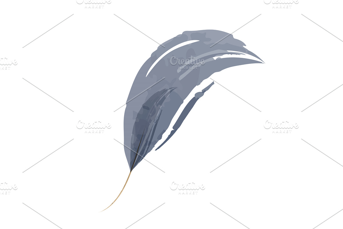 Single watercolor leaf painting with, an Object Illustration by okskukuruza
