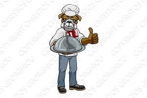 Bulldog Chef Mascot Cartoon, an Animal Illustration by Christos Georghiou