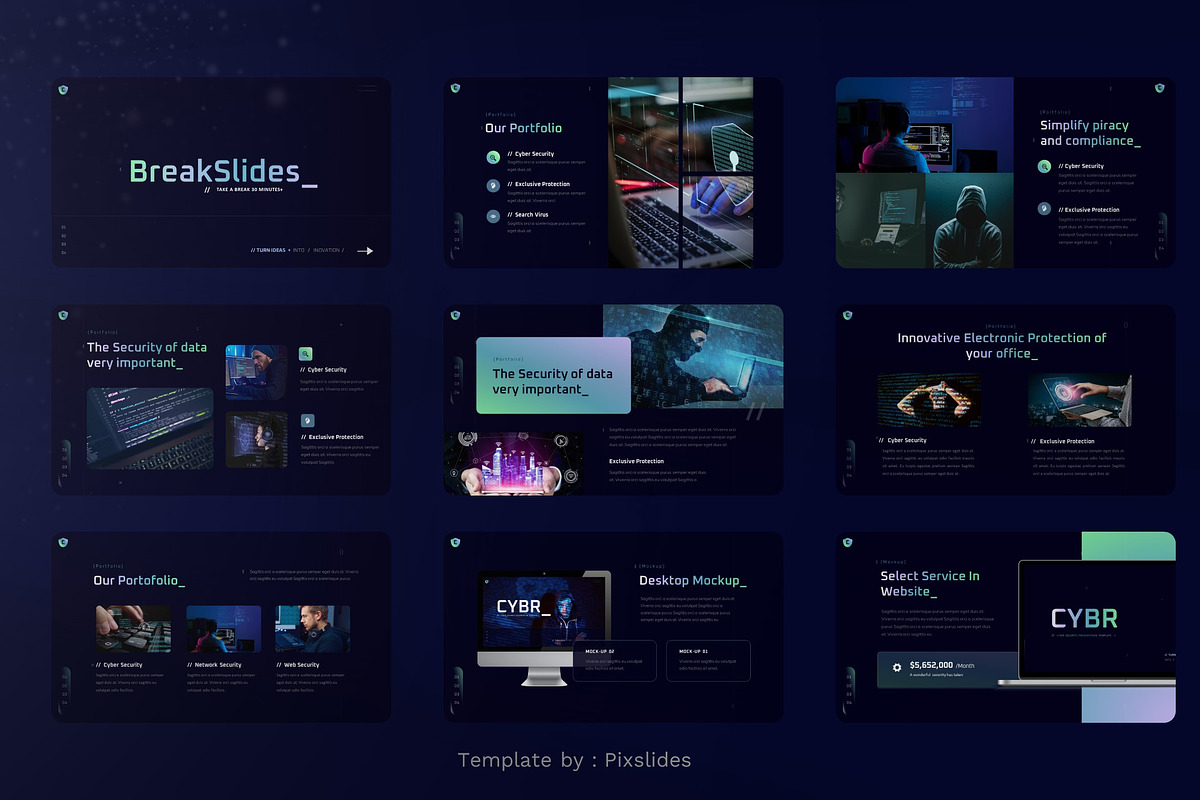 Cyber Security PowerPoint, a Presentation Template by Pixslides (Photo 4 of 5)