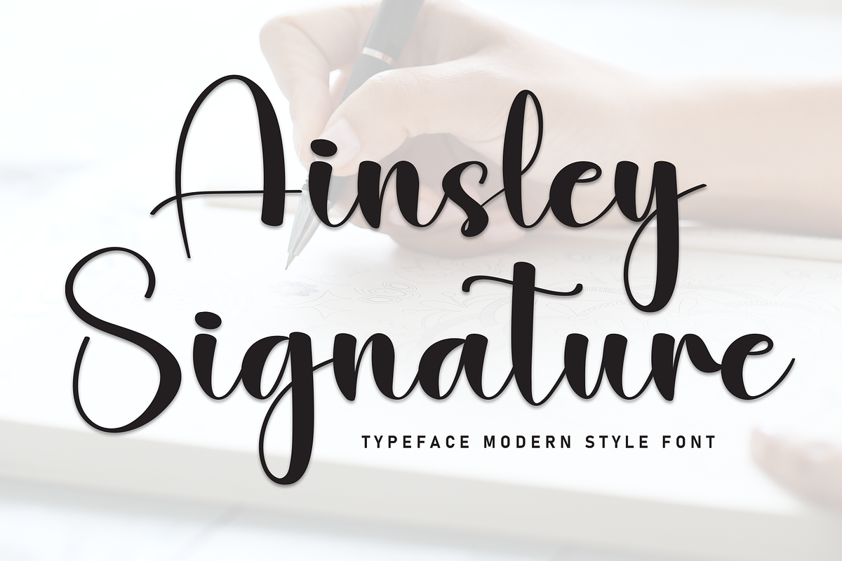 Ainsley Signature | Script Font, a Handwritten Font by Scratchones (Photo 1 of 8)