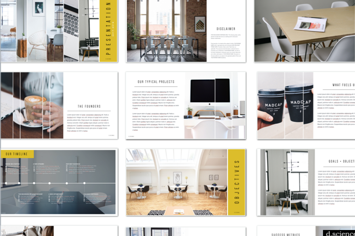 Creative Pitch Deck Presentation, a Presentation Template by Template Monkey @dscience (Photo 5 of 12)