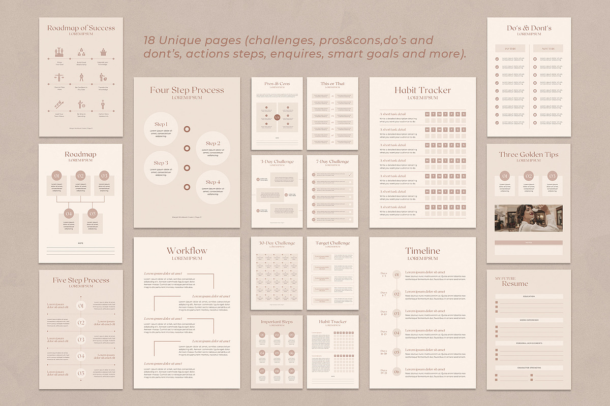 WorkBook Creator for Coaches, CANVA, a Marketing Template by Eesome Design Studio (Photo 14 of 15)