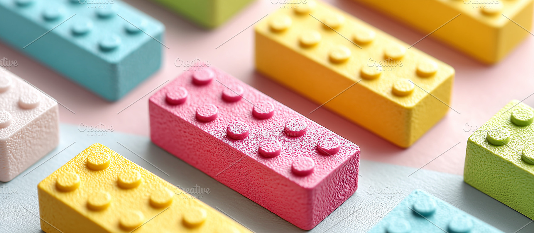 Colorful toy building blocks, a School & Education Photo by MistyDay