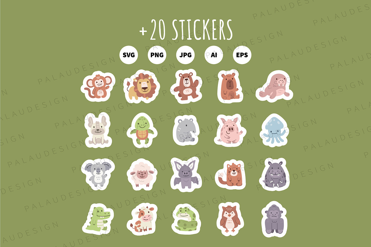 Animal Friends Clipart, an Animal Illustration by Palau (Photo 10 of 10)