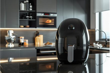 Air Fryer in Modern Kitchen Setting, a Food & Drink Photo by Lermont51