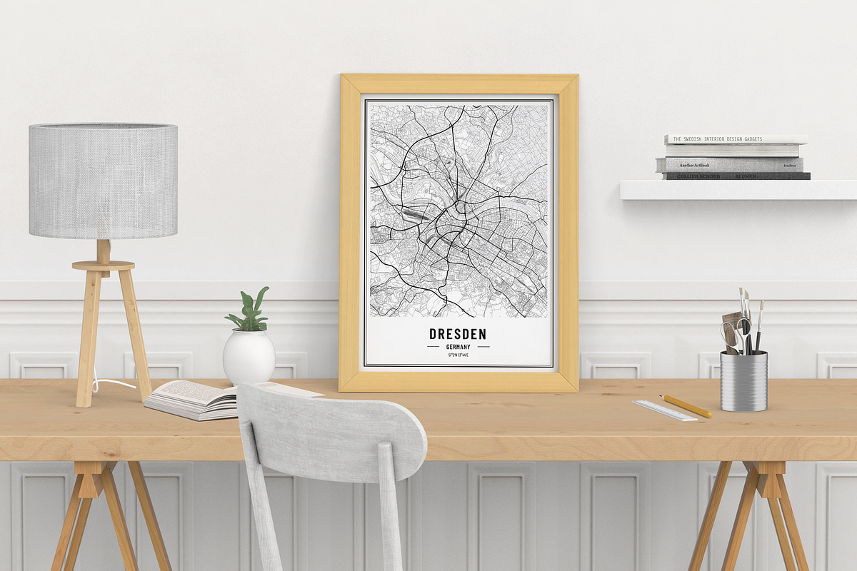 Germany City Street Maps - Print Art, an Illustration by AdrianDragne (Photo 6 of 10)