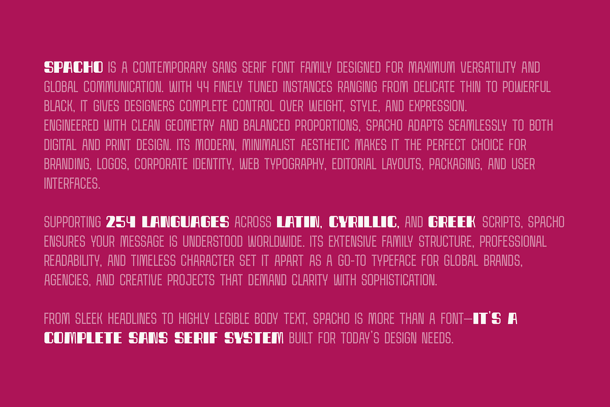 Spacho Font Family (44 Fonts), a Font by alpercakici (Photo 5 of 18)