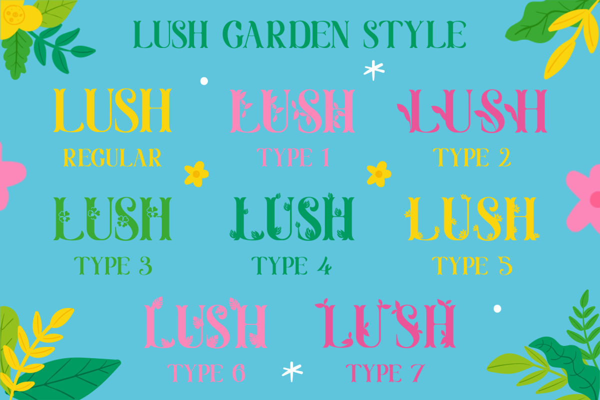 Lush Garden Spring Style Font, a Font by PutraCetol Studio (Photo 8 of 11)
