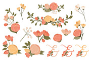 Peach Floral Heart Wreath Clipart, an Illustration by Amanda Ilkov (Thumbnail 5 of 5)