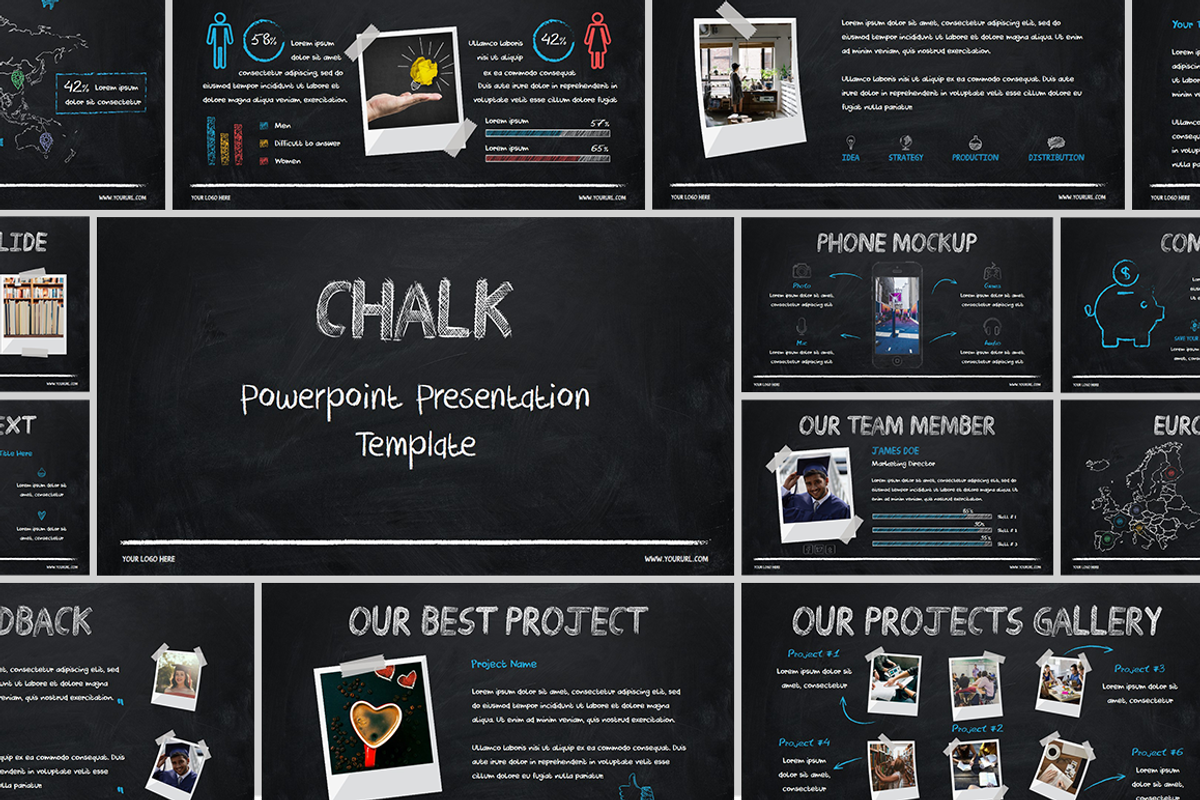 Chalk - Powerpoint Template, a Presentation Template by Helga_Design (Photo 2 of 13)