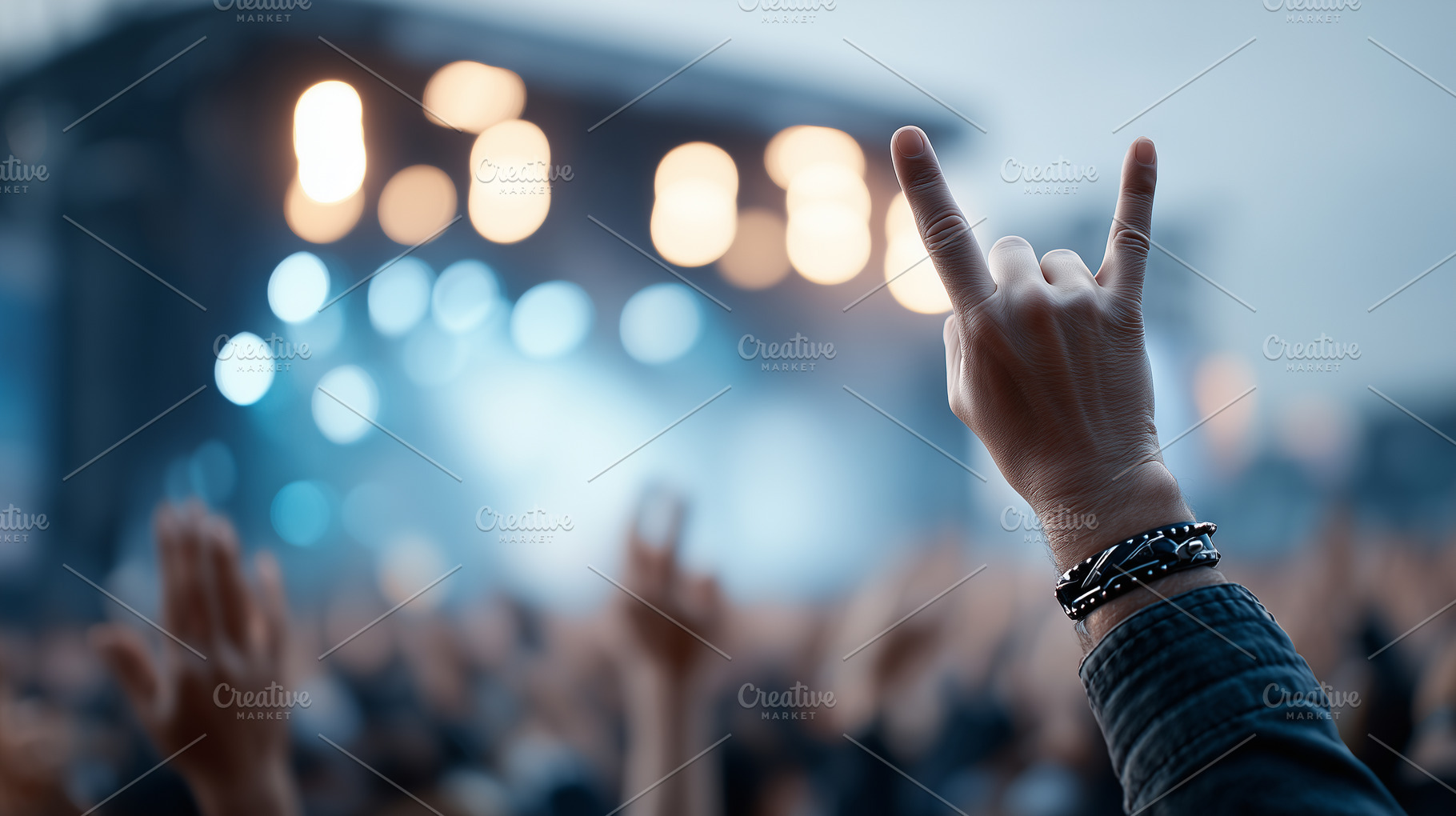 Close-up of a raised hand making, an Arts & Entertainment Photo by MistyDay