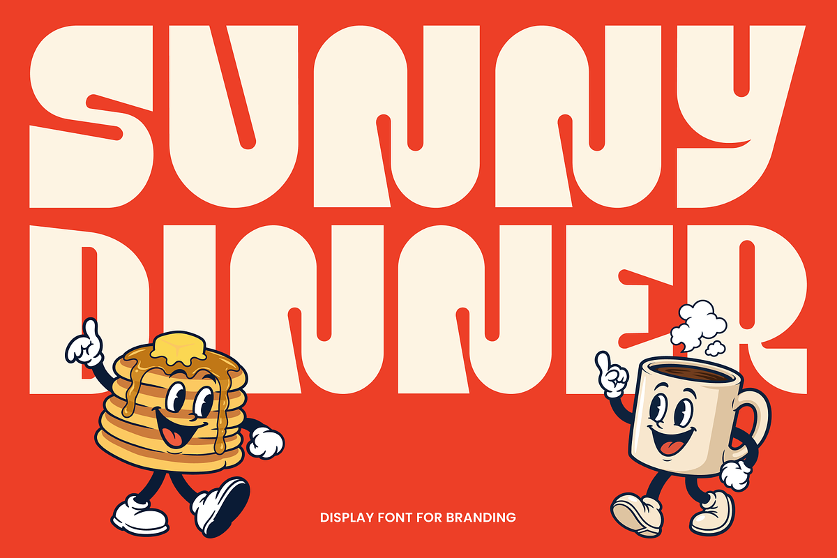 Sunny Dinner – Vintage Food Typeface, a Sans Serif Font by Helotype (Photo 1 of 15)