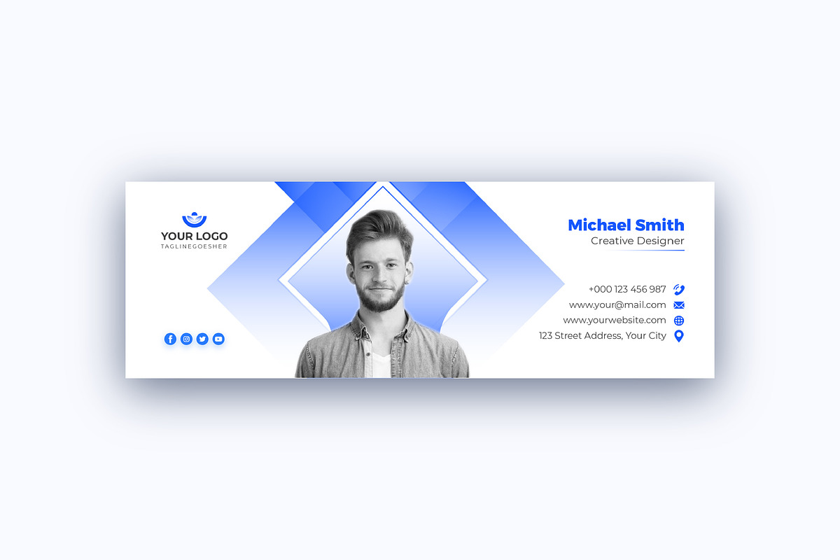Email Signature Template, an Email Template by Mk_Studio (Photo 2 of 7)