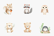 Cute Baby Forest Animals Clipart, an Illustration by CreationArt (Thumbnail 5 of 5)