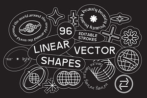 96 Linear Vector Shapes