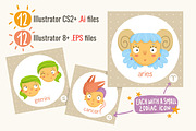 12 cute zodiac signs, an Illustration by Zhe Vasylieva (Thumbnail 2 of 4)