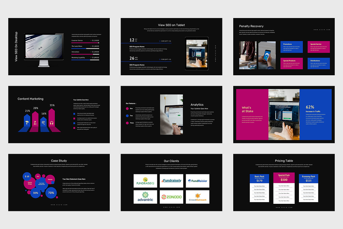 Kigio : SEO Proposal Google Slides, a Presentation Template by Punkl Camp (Photo 7 of 9)