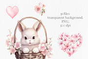 Valentine Easter bunny clipart, an Object Graphic by MyLittleMeow (Thumbnail 6 of 8)