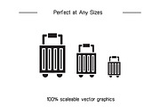 Suitcase and Travel Bag Icons, a Solid Icon by Designfour (Thumbnail 7 of 7)