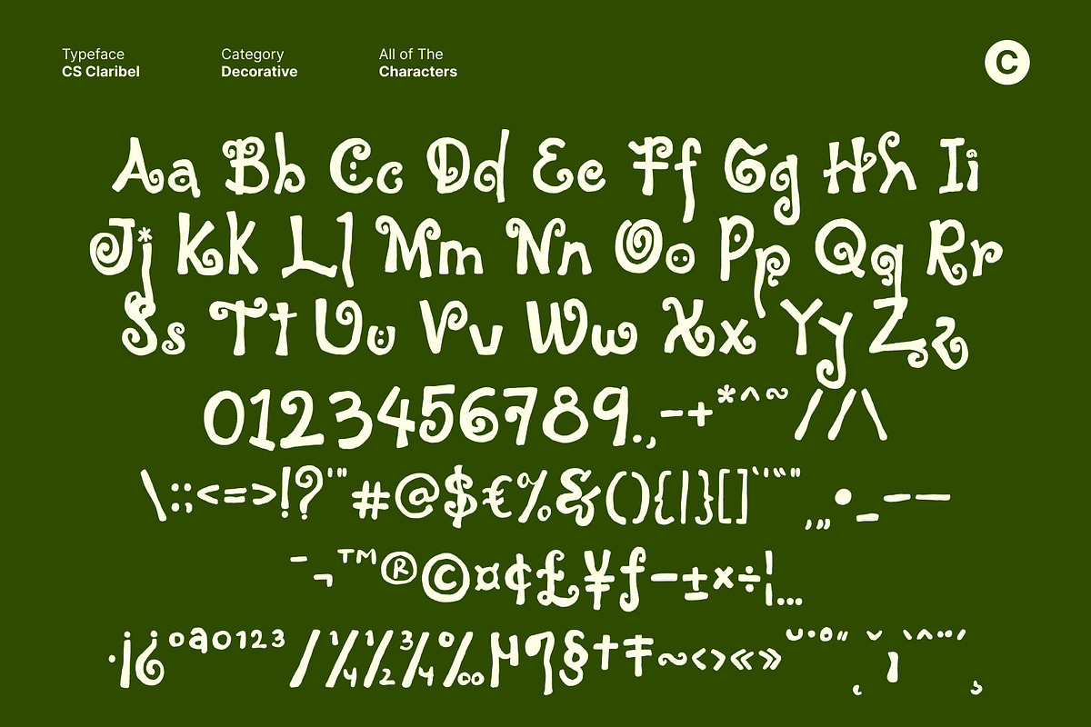 CS Claribel – Decorative Font, a Handwritten Font by Craft Supply Co. (Photo 8 of 8)