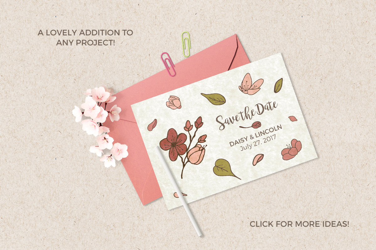 Hand Sketched Cherry Blossoms, a Decorative Illustration by By Kerri Ann (Photo 2 of 3)
