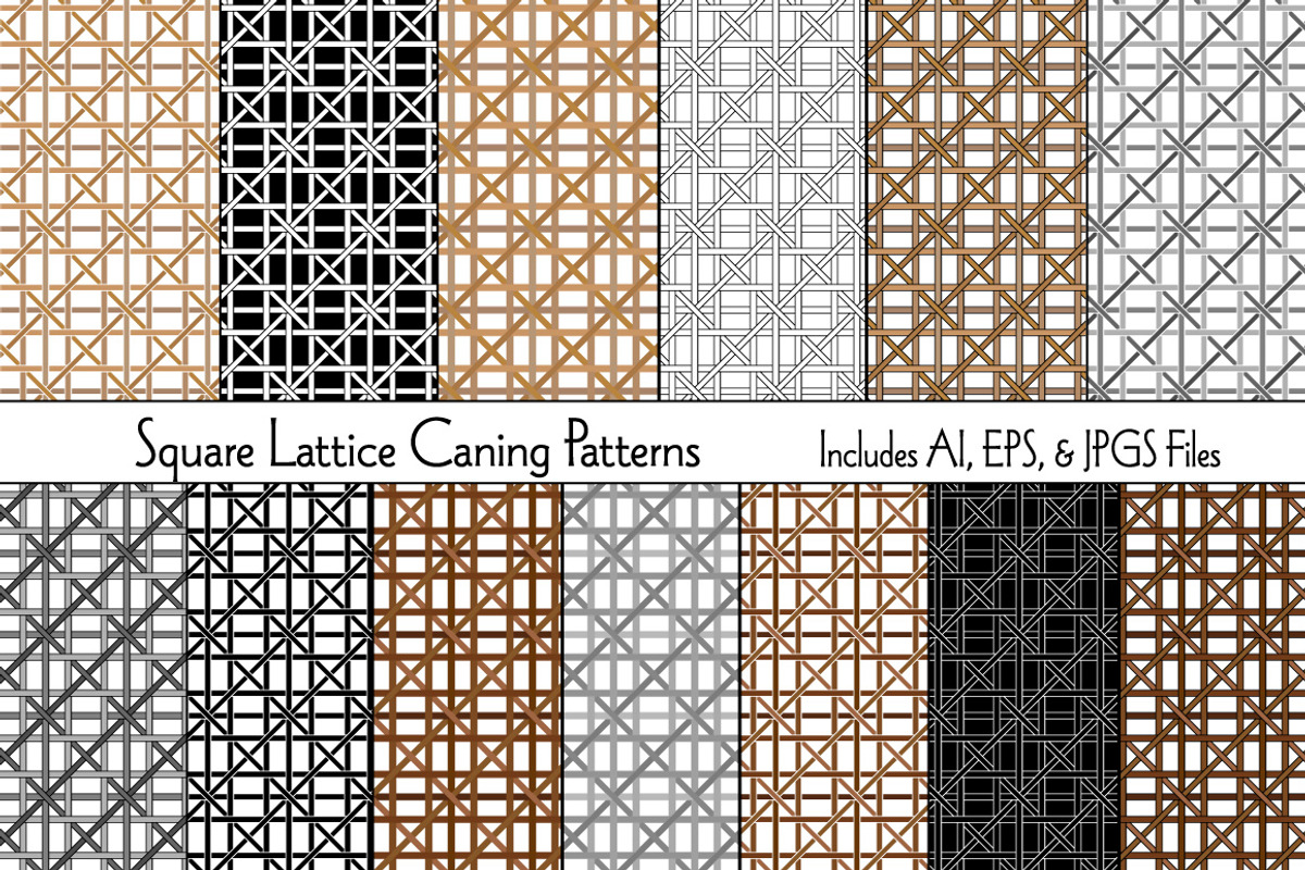 Square Lattice Caning Patterns, a Pattern Graphic by Melissa Held Designs (Photo 1 of 5)