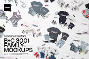 Bella Canvas 3001 Family Mockup Set, a Shirt Mockup by creatsy5 (Thumbnail 1 of 24)