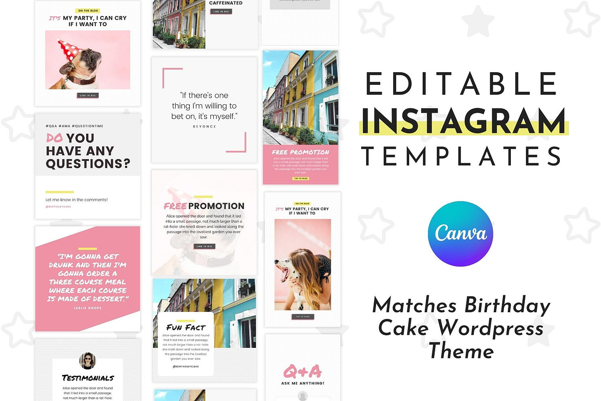 Instagram Template Cute Canva, a Social Media Template by ltsdesigns (Photo 1 of 4)