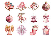 Vintage Pink Christmas, an Illustration by Design Market (Thumbnail 2 of 4)