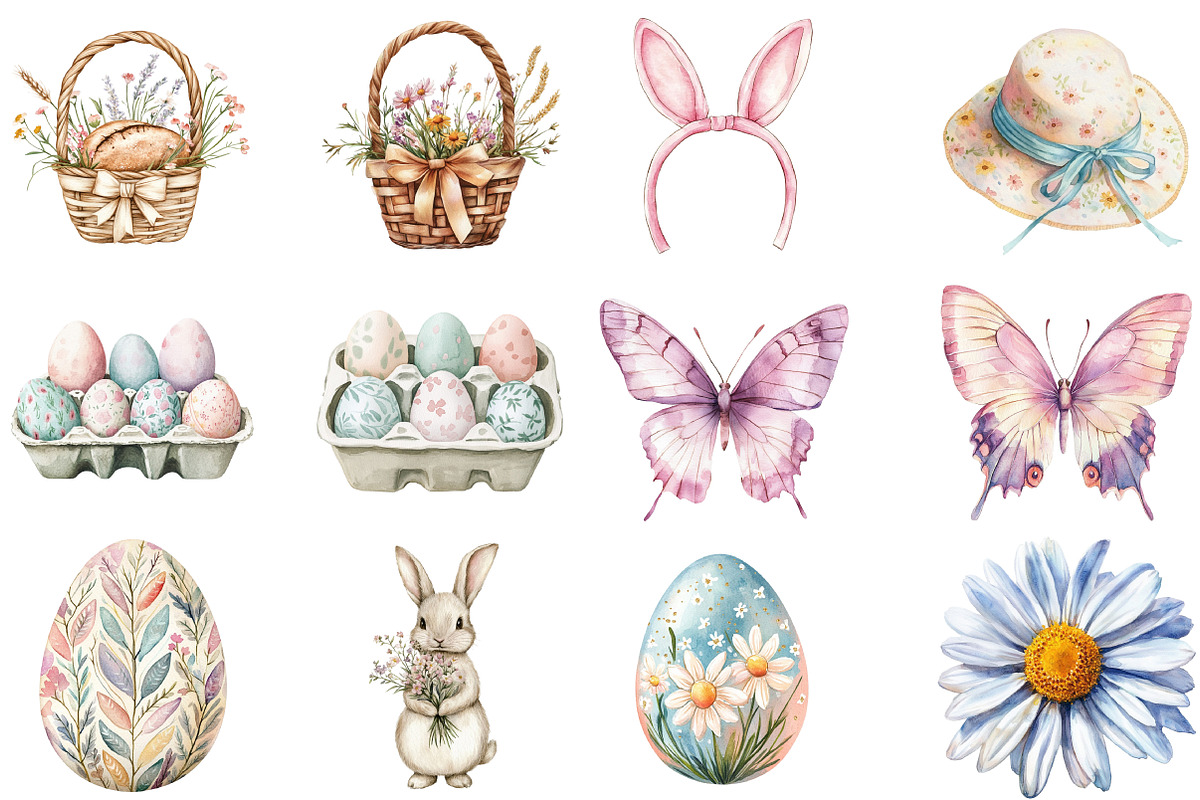 Whimsy Easter, Spring Illustrations, an Illustration by DreamCafeArt (Photo 5 of 8)