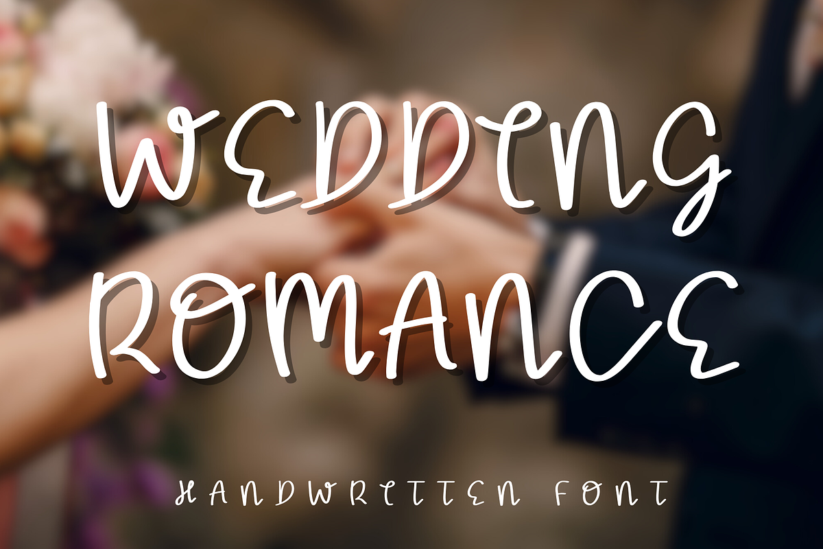 Wedding romance, a Handwritten Font by Petal Pixels (Photo 1 of 6)