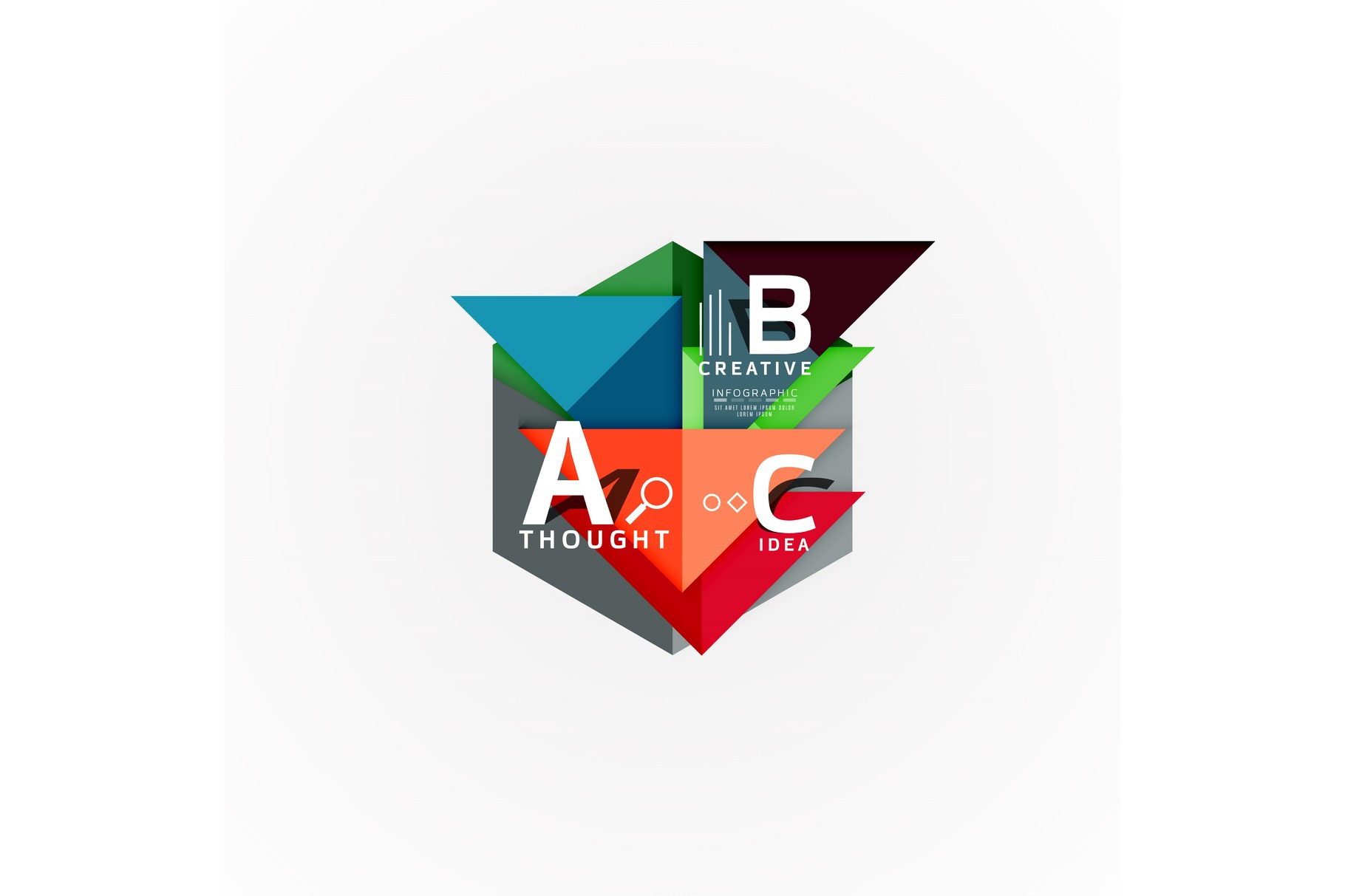 Paper option steps diagram infographic layout | Object Illustrations ...