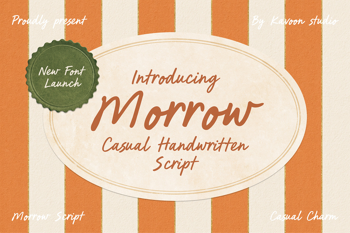Morrow Handwritten Script Font, a Script Font by kavoon (Photo 1 of 10)