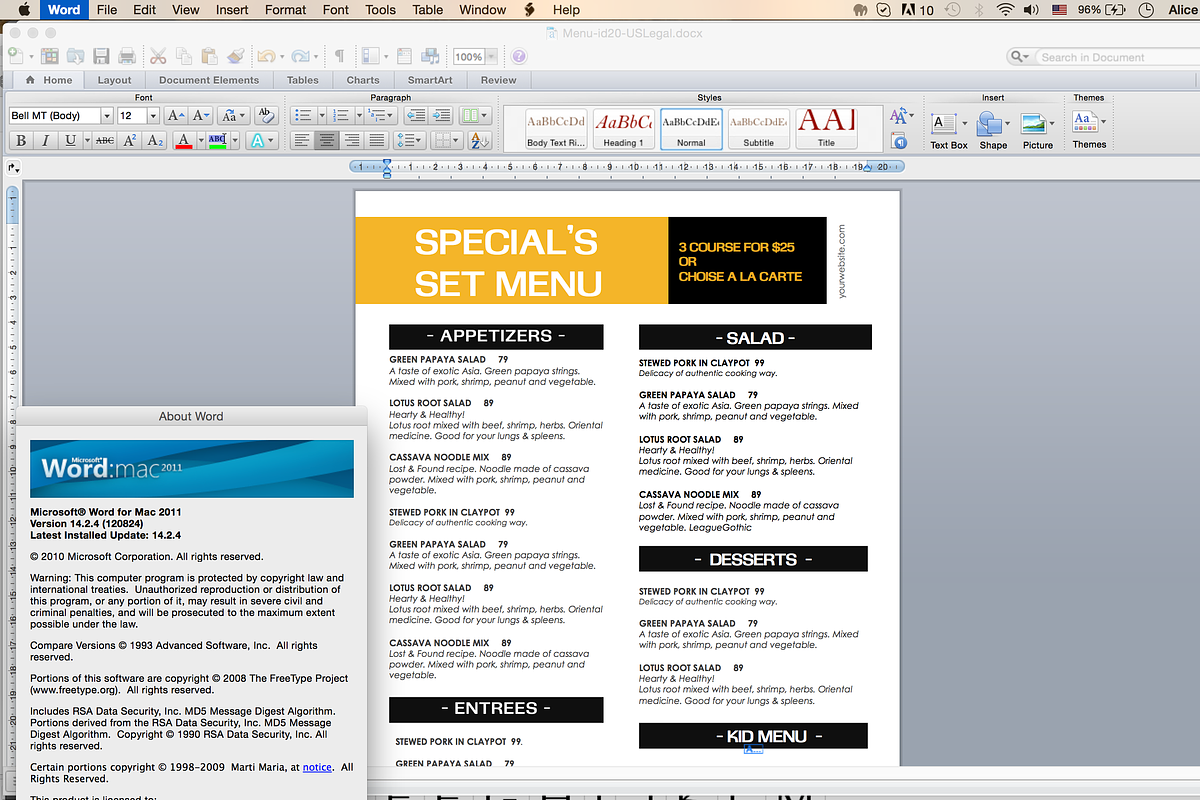 Restaurant menu, a Brochure Template by AIW SOLUTIONS (Photo 5 of 5)