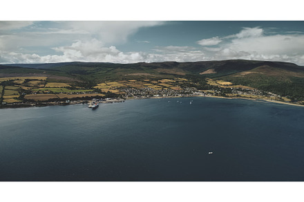 Brodick ocean ferry terminal aerial, a Nature Photo by Goinyk
