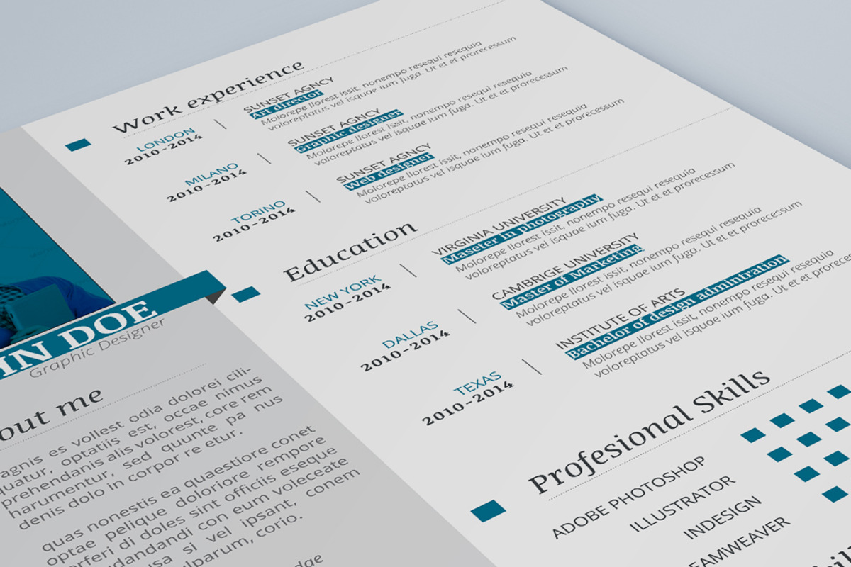 Clean Resume + Cover letter, a Resume Template by sz81 (Photo 3 of 5)
