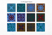 Orange and Blue Watercolor Pattern, an Illustration by Pixafied (Thumbnail 2 of 3)