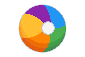 Beach ball Vector Icon, an Icon by Pexelpy