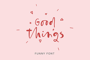 GOOD THINGS, a Handwritten Font by supfonts