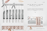 Crib Beddind Designers Kit Mockup, a Bottom Mockup by Creatsy (Thumbnail 14 of 29)