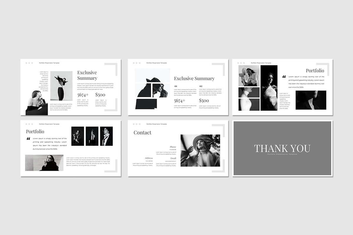 Portfolio - Google Slides Template, a Presentation Template by QR ...