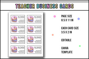 Donut Teacher Business Cards