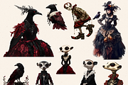 PECULIAR GOTHIC PEOPLE CLIPART, a Person Illustration by Daring Digies (Thumbnail 4 of 10)