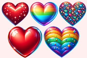 Heart Clipart PNG Bundle, an Illustration by M9 Design (Thumbnail 5 of 7)