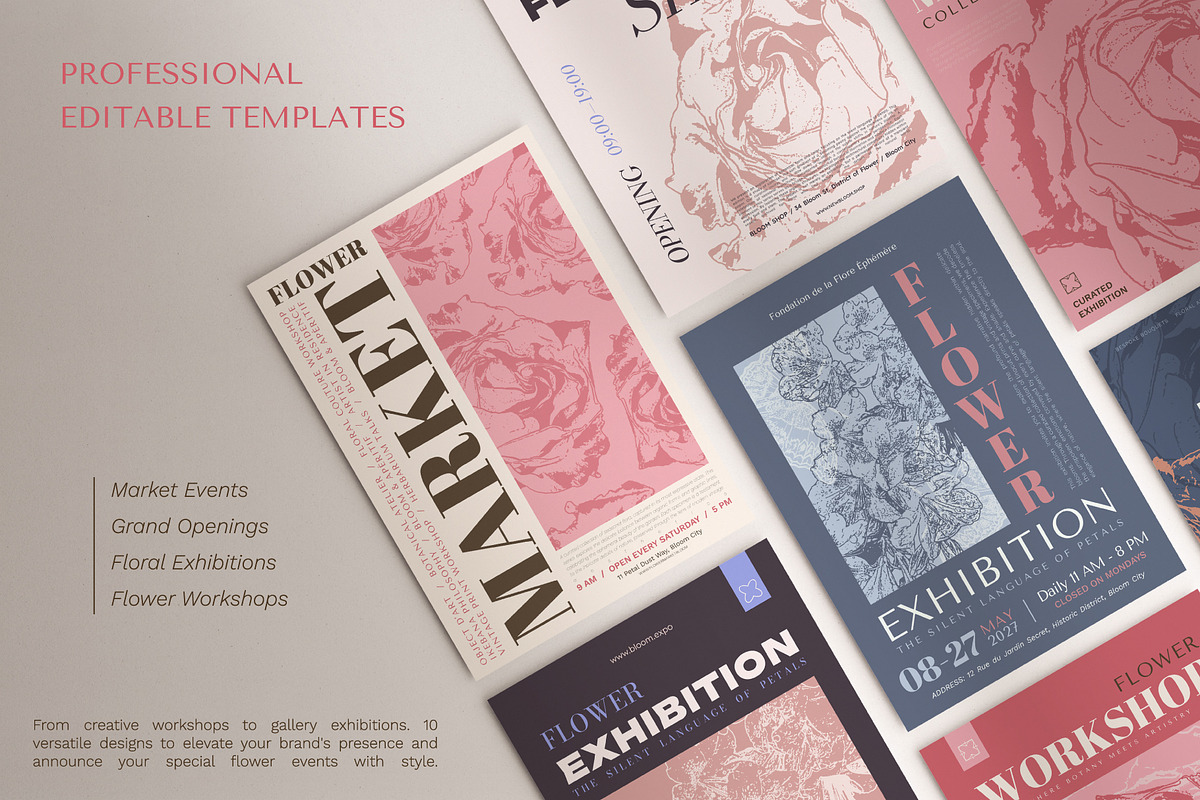 Flower Market: 23 Prints & Posters, a Poster Template by IuliiaSavko (Photo 3 of 12)